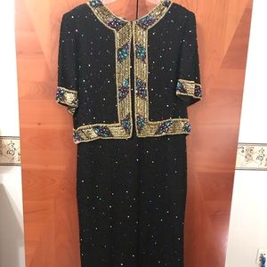 Black evening gown by Brilliante